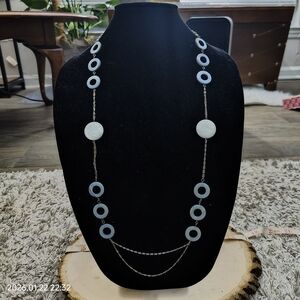Elegant Silver Necklace with Circular Accents
